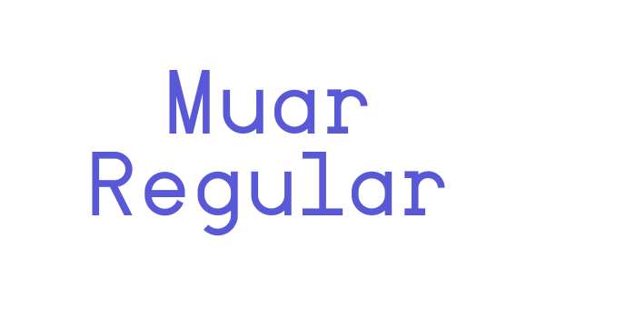 Muar Regular Font