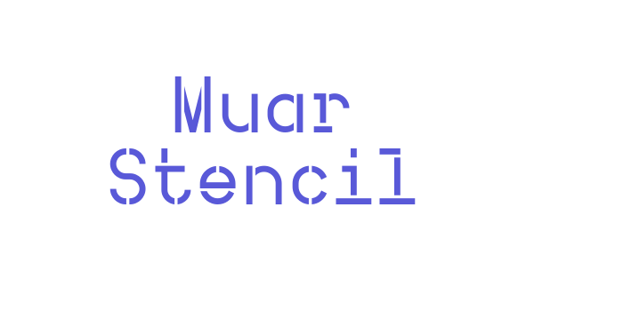 Muar Stencil Font Download