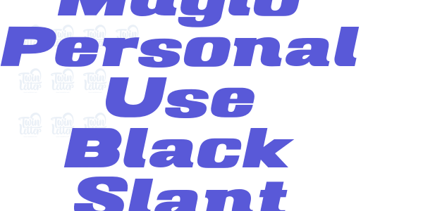 Mugio Personal Use Black Slant font