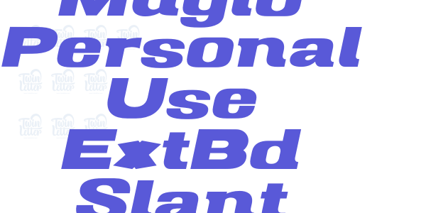 Mugio Personal Use ExtBd Slant font free