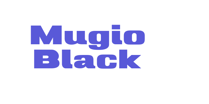 Mugio Black Font Download