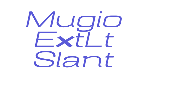 Mugio ExtLt Slant Font Download