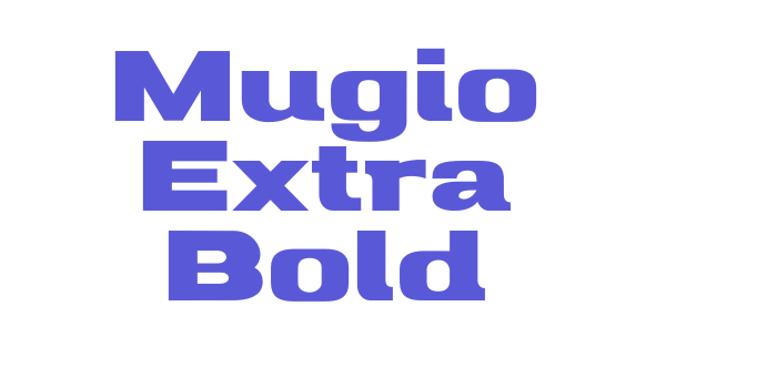 Mugio Extra Bold Font Download