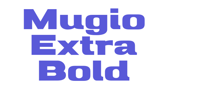 Mugio Extra Bold Font