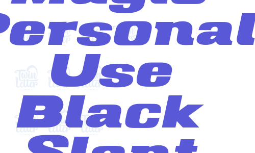 Mugio Personal Use Black Slant Font Download