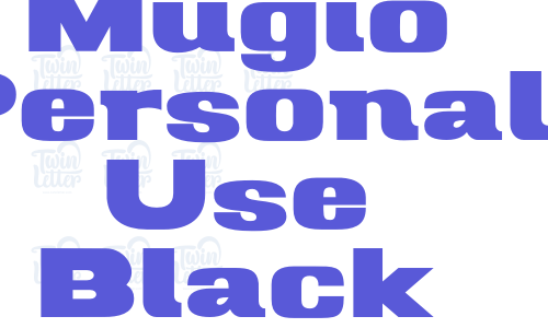 Mugio Personal Use Black Font Download