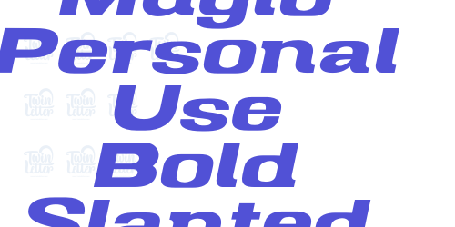 Mugio Personal Use Bold Slanted-font-download