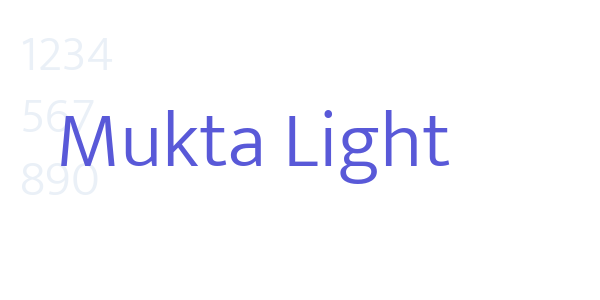 Mukta Light font free