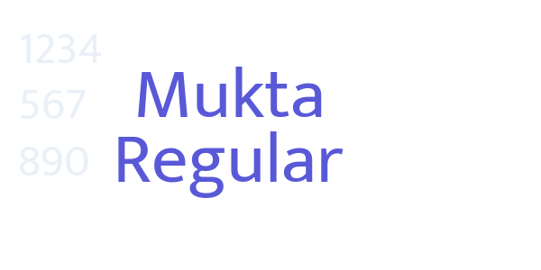 Mukta Regular font free