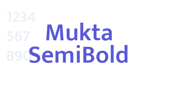 Mukta SemiBold font free