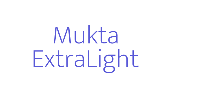 Mukta ExtraLight Font Download