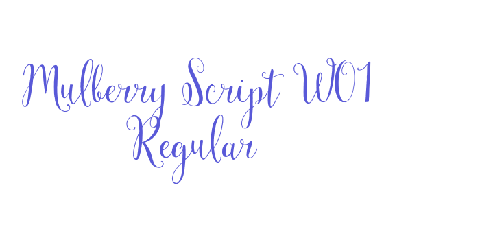 Mulberry Script W01 Regular Font Download