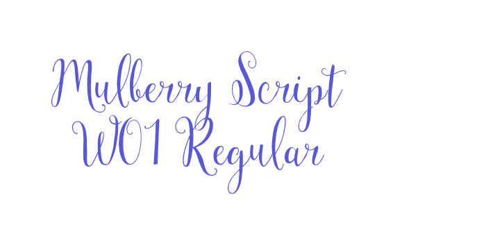 Mulberry Script W01 Regular Font