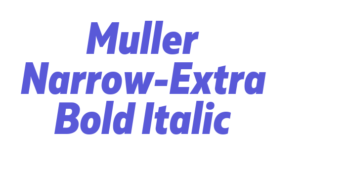 Muller Narrow-Extra Bold Italic Font Download