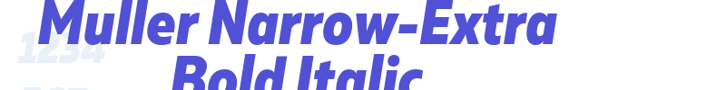 Muller Narrow-Extra Bold Italic-font