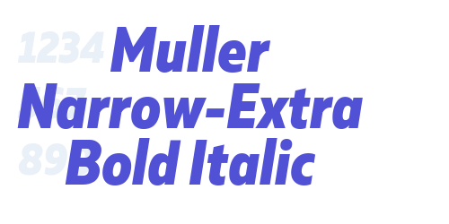 Muller Narrow-Extra Bold Italic-font-download