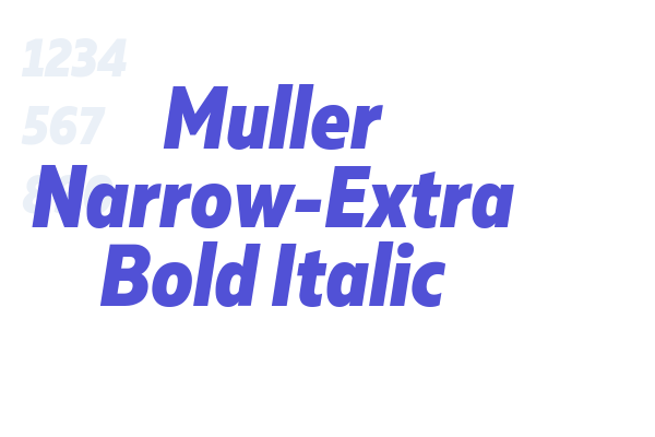 Muller Narrow-Extra Bold Italic