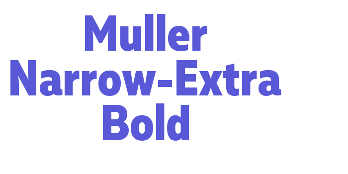 Muller Narrow-Extra Bold Font