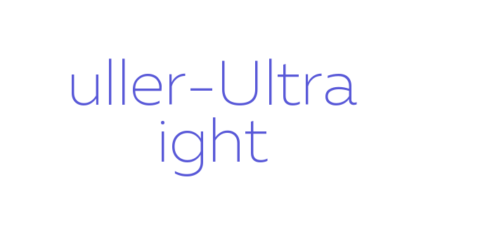 Muller-Ultra Light Font Download