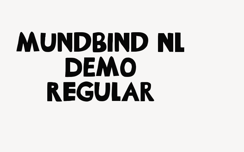 Mundbind NL DEMO Regular Font