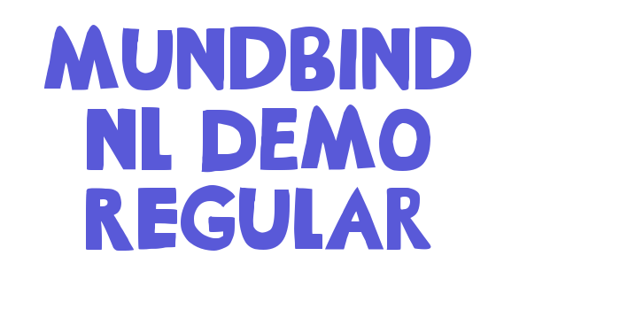 Mundbind NL DEMO Regular Font