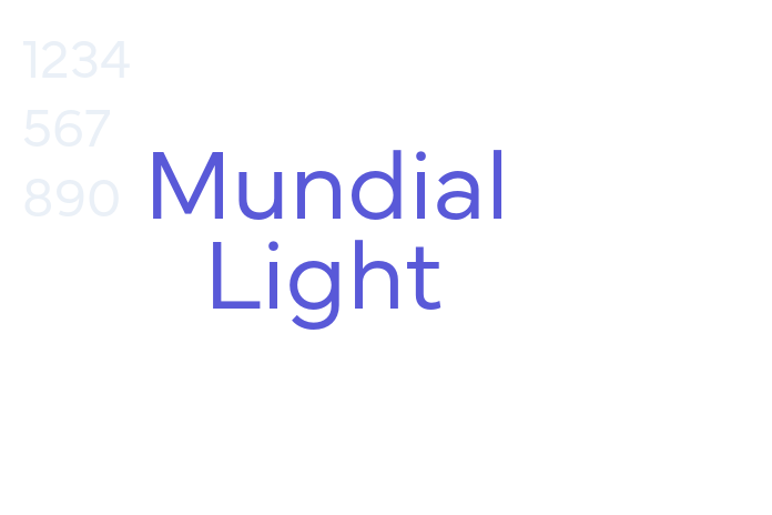 Mundial Light font free