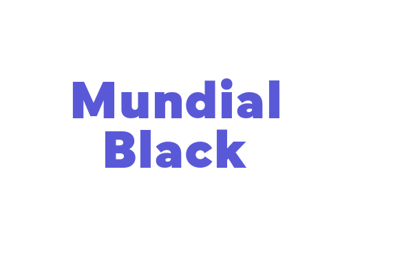 Mundial Black Font