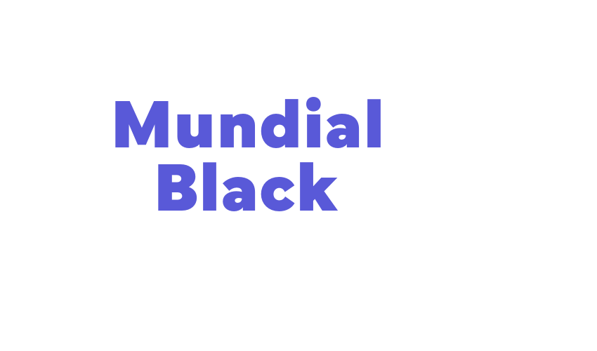 Mundial Black Font