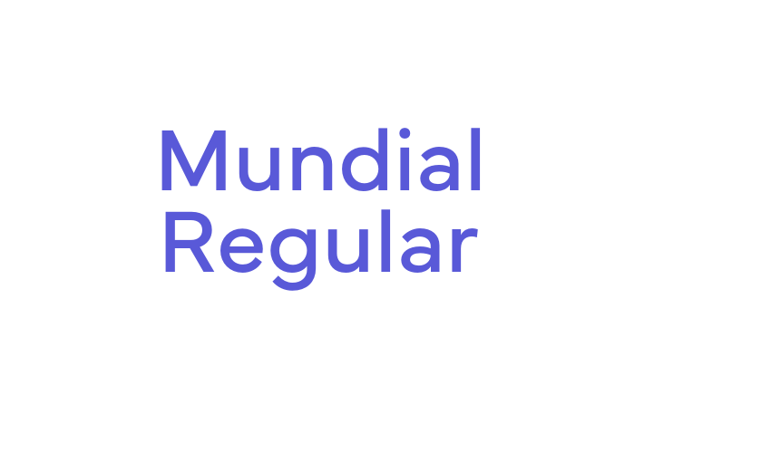 Mundial Regular Font