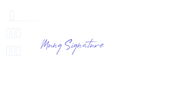 Mung Signature font free