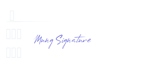 Mung Signature-font-download