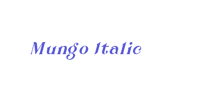 Mungo Italic Font Download