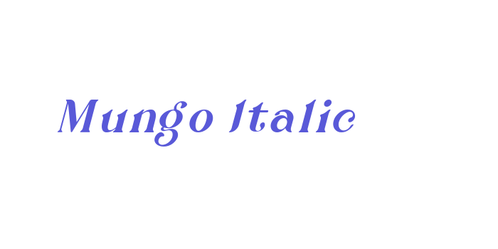 Mungo Italic Font