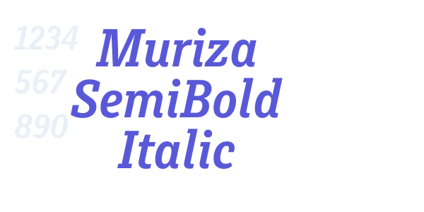 Muriza SemiBold Italic font free