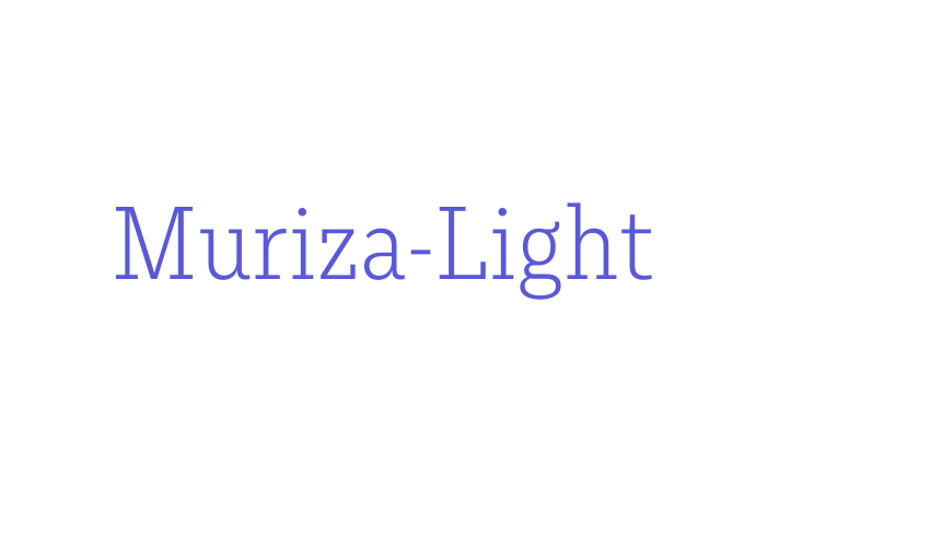 Muriza-Light Font Download