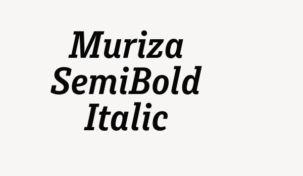 Muriza SemiBold Italic Font