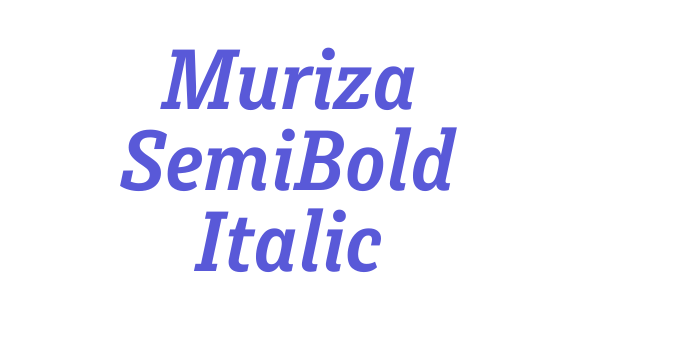 Muriza SemiBold Italic Font Download