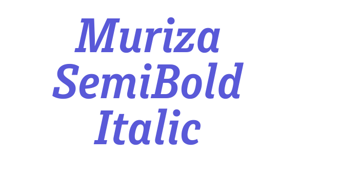 Muriza SemiBold Italic Font