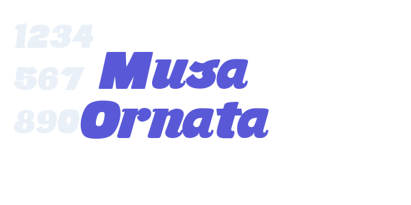 Musa Ornata font free