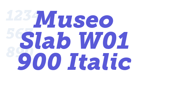 Museo Slab W01 900 Italic font