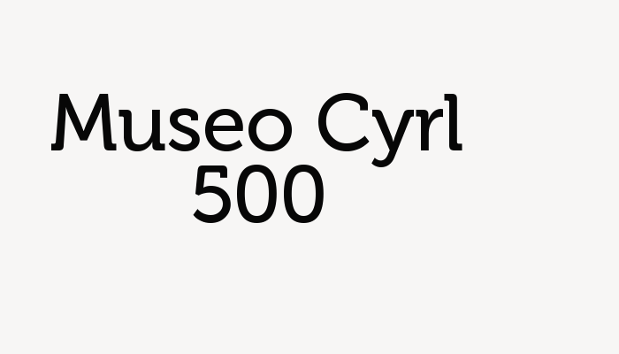 Museo Cyrl 500 font download