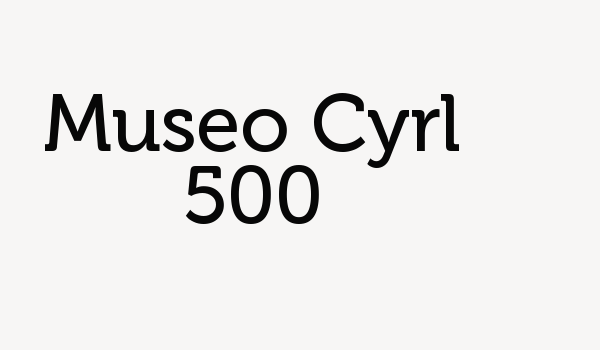 Museo Cyrl 500 Font