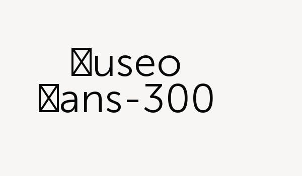 Museo Sans-300 Font