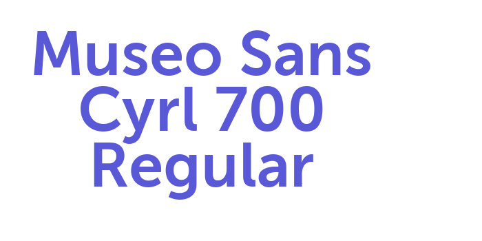 Museo Sans Cyrl 700 Regular Font Download