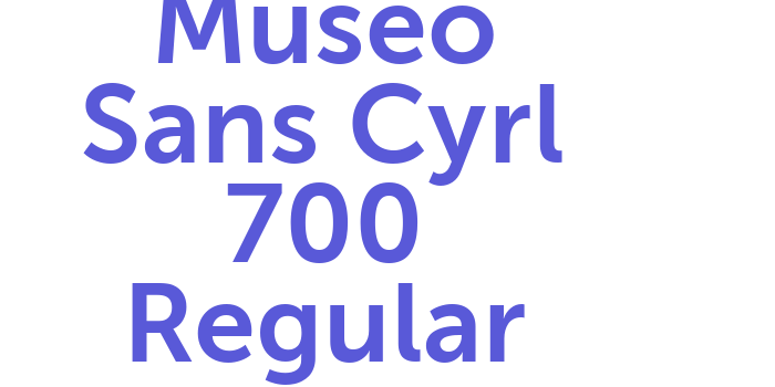 Museo Sans Cyrl 700 Regular Font