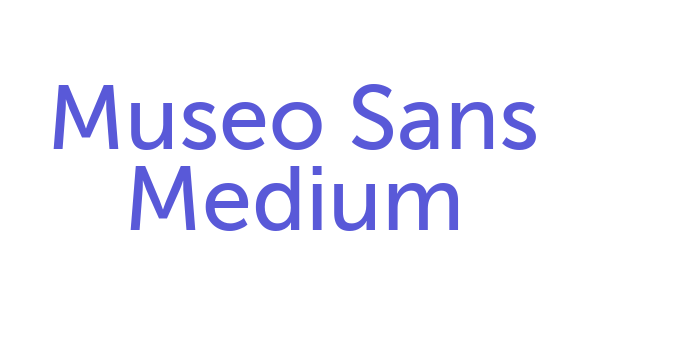 Museo Sans Medium Font Download