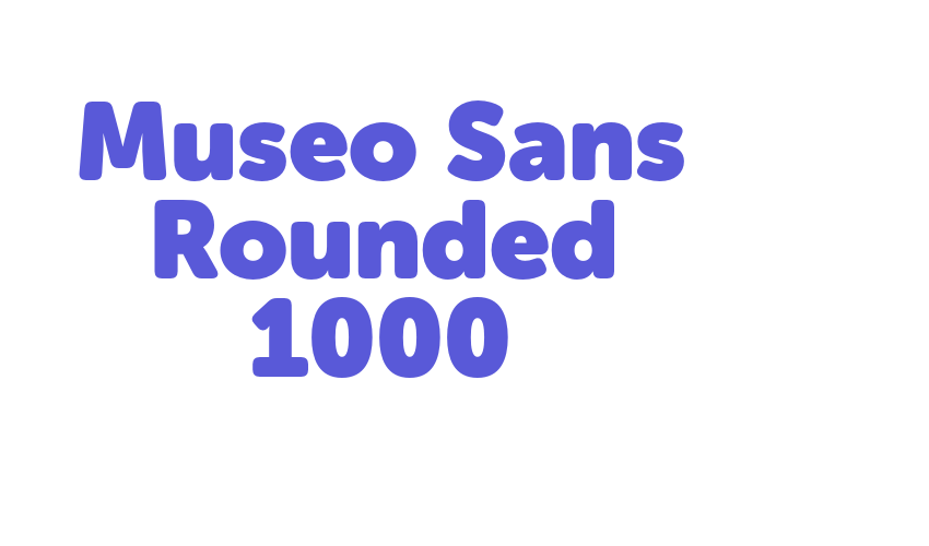 Museo Sans Rounded 1000 Font