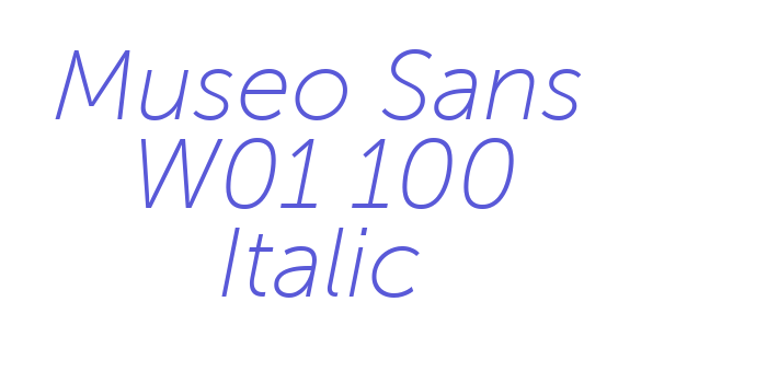 Museo Sans W01 100 Italic Font Download