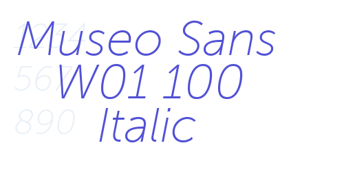 Museo Sans W01 100 Italic-font-download
