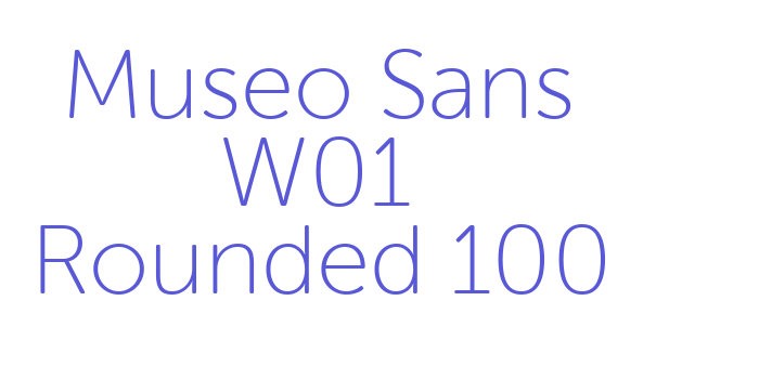 Museo Sans W01 Rounded 100 Font Download